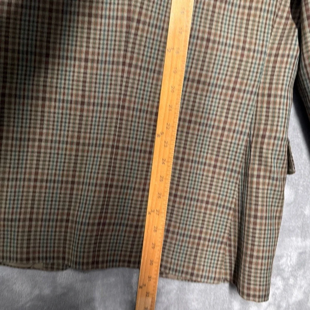 Vintage Dunn & Co Plaid Sport Coat Blazer Mens 40R‎ Wool Shooting Field
